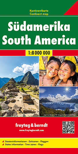 (Land)Karte Freytag &amp; Berndt Kontinentkarte Südamerika 1:8 Mio. South America / Amérique du Sud / Sudamerica von 
