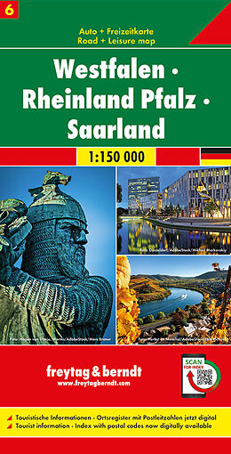 (Land)Karte Westfalen - Rheinland Pfalz - Saarland, Autokarte 1:150.000, Blatt 6 von 