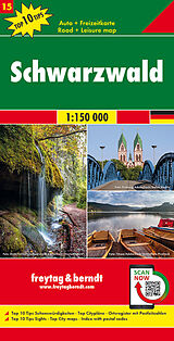 (Land)Karte Schwarzwald, Autokarte 1:150.000, Top 10 Tips, Blatt 15 von 