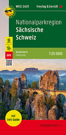(Land)Karte Nationalparkregion Sächsische Schweiz, Wanderkarte 1:25.000, mit Infoguide, freytag &amp; berndt, WKD 2401 von 
