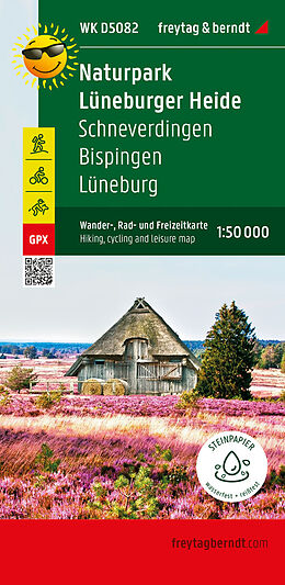 (Land)Karte Naturpark Lüneburger Heide, Wander-, Rad- und Freizeitkarte 1:50.000, freytag &amp; berndt, WK D5082 von 