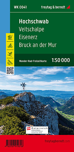 (Land)Karte Hochschwab, Wander-, Rad- und Freizeitkarte 1:50.000, freytag &amp; berndt, WK 0041 von 