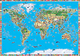 ungefaltete (Land)Karte Weltkarte für Kinder, Schreibtischunterlage, freytag &amp; berndt von 