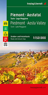 (Land)Karte Piemont - Aostatal, Straßen- und Freizeitkarte 1:150.000, freytag &amp; berndt von 