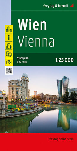 gefaltete (Land)Karte Wien, Stadtplan 1:25.000, freytag &amp; berndt von 