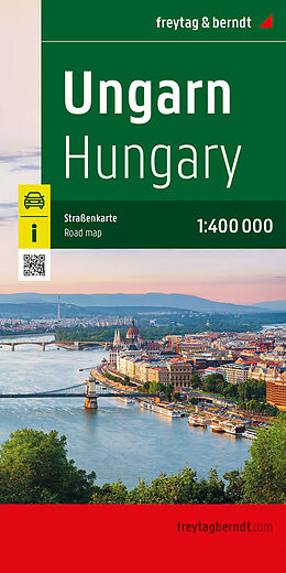 gefaltete (Land)Karte Ungarn, Straßenkarte 1:400.000, freytag &amp; berndt von 