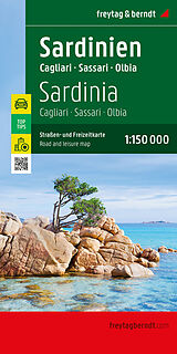 (Land)Karte Sardinien, Straßen- und Freizeitkarte 1:150.000, freytag &amp; berndt von 