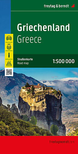 (Land)Karte Griechenland, Straßenkarte 1:500.000, freytag &amp; berndt von 