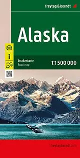 gefaltete (Land)Karte freytag & berndt Straßenkarte Alaska 1:1,5 Mio. von 