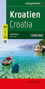 (Land)Karte Kroatien, Straßenkarte 1:500.000, freytag &amp; berndt von 