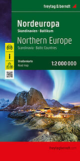 (Land)Karte Nordeuropa, Straßenkarte 1:2.000.000, freytag &amp; berndt von 