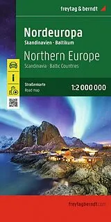 gefaltete (Land)Karte freytag & berndt Straßenkarte Nordeuropa 1:2 Mio. von