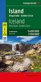 (Land)Karte Island, Straßenkarte 1:400.000, freytag &amp; berndt von 
