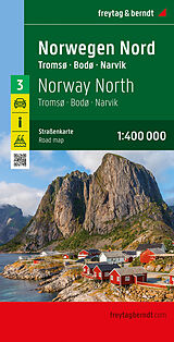 (Land)Karte Norwegen Nord, Straßenkarte 1:400.000, freytag &amp; berndt von 