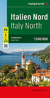 gefaltete (Land)Karte Italien Nord, Straßenkarte 1:500.000, freytag &amp; berndt von 