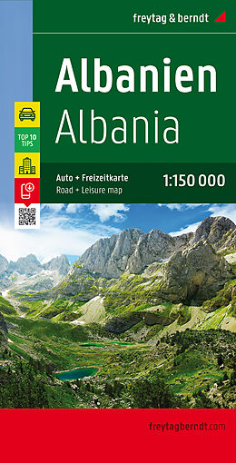 (Land)Karte Albanien, Straßen- und Freizeitkarte 1:150.000, freytag &amp; berndt von 