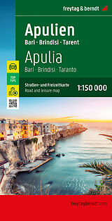 (Land)Karte Apulien, Straßen- und Freizeitkarte 1:150.000, freytag &amp; berndt von 