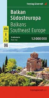 gefaltete (Land)Karte freytag & berndt Straßenkarte Balkan - Südosteuropa 1:2 Mio. von