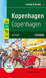gefaltete (Land)Karte Kopenhagen, Stadtplan 1:10.000, freytag &amp; berndt von 