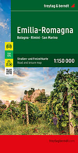 (Land)Karte Emilia-Romagna, Straßen- und Freizeitkarte 1:150.000, freytag &amp; berndt von 