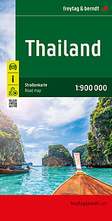 gefaltete (Land)Karte Thailand, Autokarte 1:900.000, freytag &amp; berndt von 