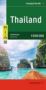 gefaltete (Land)Karte freytag & berndt Straßenkarte Thailand 1:900.000 von 