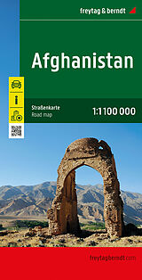 gefaltete (Land)Karte Afghanistan, Straßenkarte  1:1.100.000, freytag &amp; berndt von 