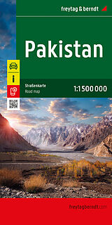 gefaltete (Land)Karte Pakistan, Autokarte 1:1.500.000, freytag &amp; berndt von 