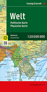 (Land)Karte Weltkarte, politisch - physisch, 1:20.000.000, gefaltet, freytag &amp; berndt von 
