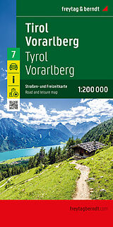 (Land)Karte Tirol - Vorarlberg, Straßen- und Freizeitkarte 1:200.000, freytag &amp; berndt von 