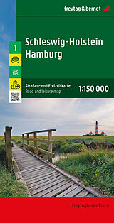 gefaltete (Land)Karte Schleswig-Holstein - Hamburg, Straßen- und Freizeitkarte 1:150.000, freytag &amp; berndt von 
