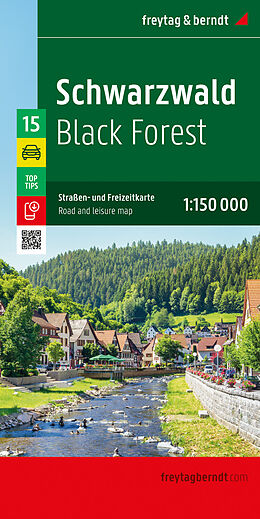 gefaltete (Land)Karte Schwarzwald, Straßen- und Freizeitkarte 1:150.000, freytag &amp; berndt von 