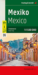(Land)Karte Mexiko, Straßenkarte, 1:1.500.000, freytag &amp; berndt von 