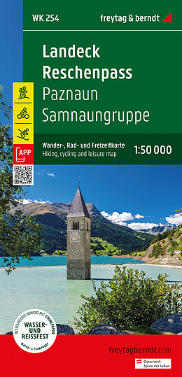 (Land)Karte Landeck - Reschenpass, Wander-, Rad- und Freizeitkarte 1:50.000, freytag &amp; berndt, WK 254 von 