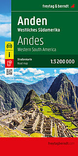 gefaltete (Land)Karte Anden - Westliches Südamerika, Straßenkarte 1:3.200.000, freytag &amp; berndt von 