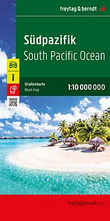 gefaltete (Land)Karte freytag & berndt Straßenkarte Südpazifik 1:10 Mio. von 