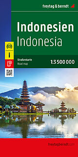 gefaltete (Land)Karte Indonesien, Straßenkarte 1:3.200.000, freytag &amp; berndt von 