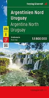 gefaltete (Land)Karte freytag & berndt Straßenkarte Argentinien Nord - Uruguay 1:1,8 Mio. von 