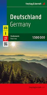 gefaltete (Land)Karte Deutschland, Straßenkarte 1:500.000, freytag & berndt von 