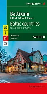 gefaltete (Land)Karte freytag & berndt Straßenkarte Baltikum 1:400.000 von 