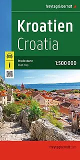 gefaltete (Land)Karte freytag & berndt Straßenkarte Kroatien 1:500.000 von 