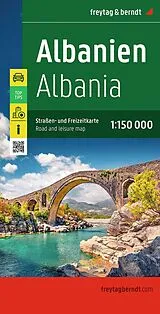 gefaltete (Land)Karte freytag & berndt Straßenkarte Albanien 1:150.000 von