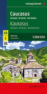 gefaltete (Land)Karte Kaukasus, Straßenkarte 1:700.000, freytag & berndt von 