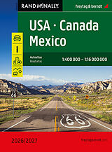 Spiralbindung USA - Canada - Mexico, Autoatlas 1:400.000 - 1:16.000.000, 2026/2027, freytag & berndt 400000 von 