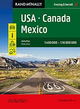 Spiralbindung USA - Canada - Mexico, Autoatlas 1:400.000 - 1:16.000.000, 2026/2027, freytag & berndt 400000 von 