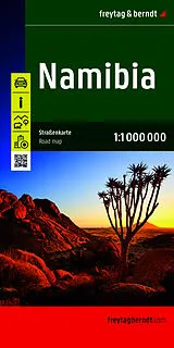 gefaltete (Land)Karte freytag & berndt Straßenkarte Namibia 1:1 Mio. von 