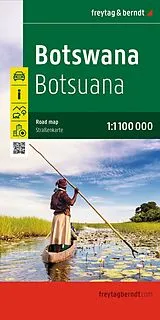 gefaltete (Land)Karte freytag & berndt Straßenkarte Botsuana 1:1,1 Mio. von 