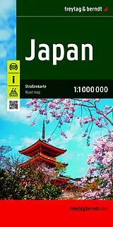 gefaltete (Land)Karte freytag & berndt Straßenkarte Japan 1:1 Mio. von 
