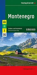 gefaltete (Land)Karte freytag & berndt Straßenkarte Montenegro 1:150.000 von 