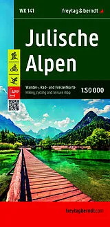 gefaltete (Land)Karte freytag & berndt Wanderkarte WK 141 Julische Alpen 1:50.000 von 